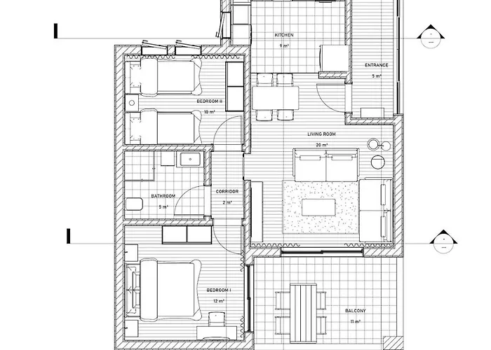 Center 2 Bedroom Calm Modern Upstairs Flat - Yeni Duenya דירה *